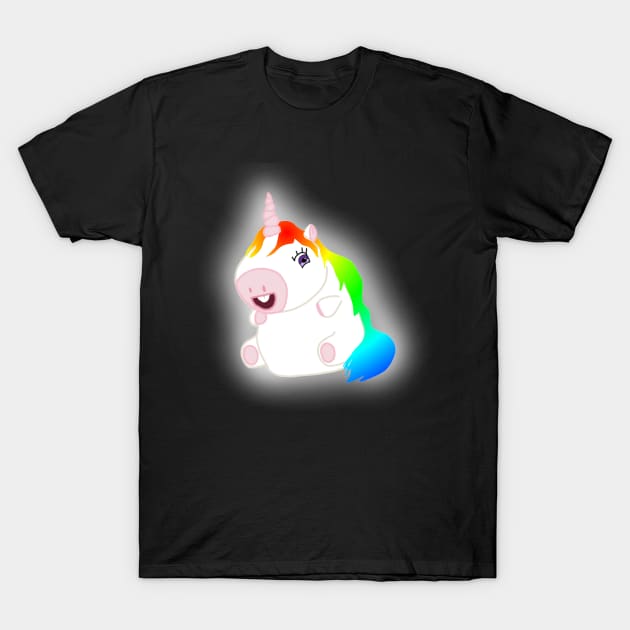 Happy Unicorn T-Shirt by DesignsBySaxton